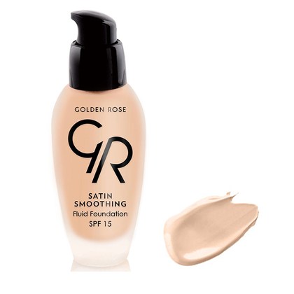 GOLDEN ROSE SATIN SMOOTHING FLUID FOUNDATION SPF15 NO27
